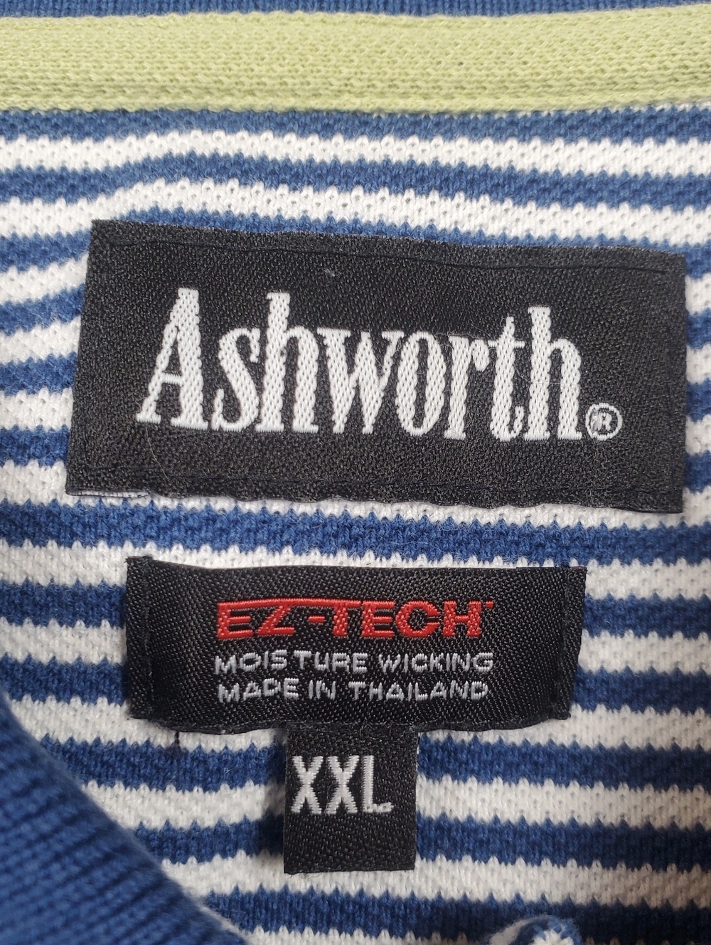 Ashworth 2XL Golf Polo The Homestead Resort Virginia Striped Horse Logo Gray SS - Picture 4 of 11